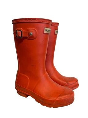 HUNTER Original Tall Rubber Rain Winter Boots Little Girl 13‎